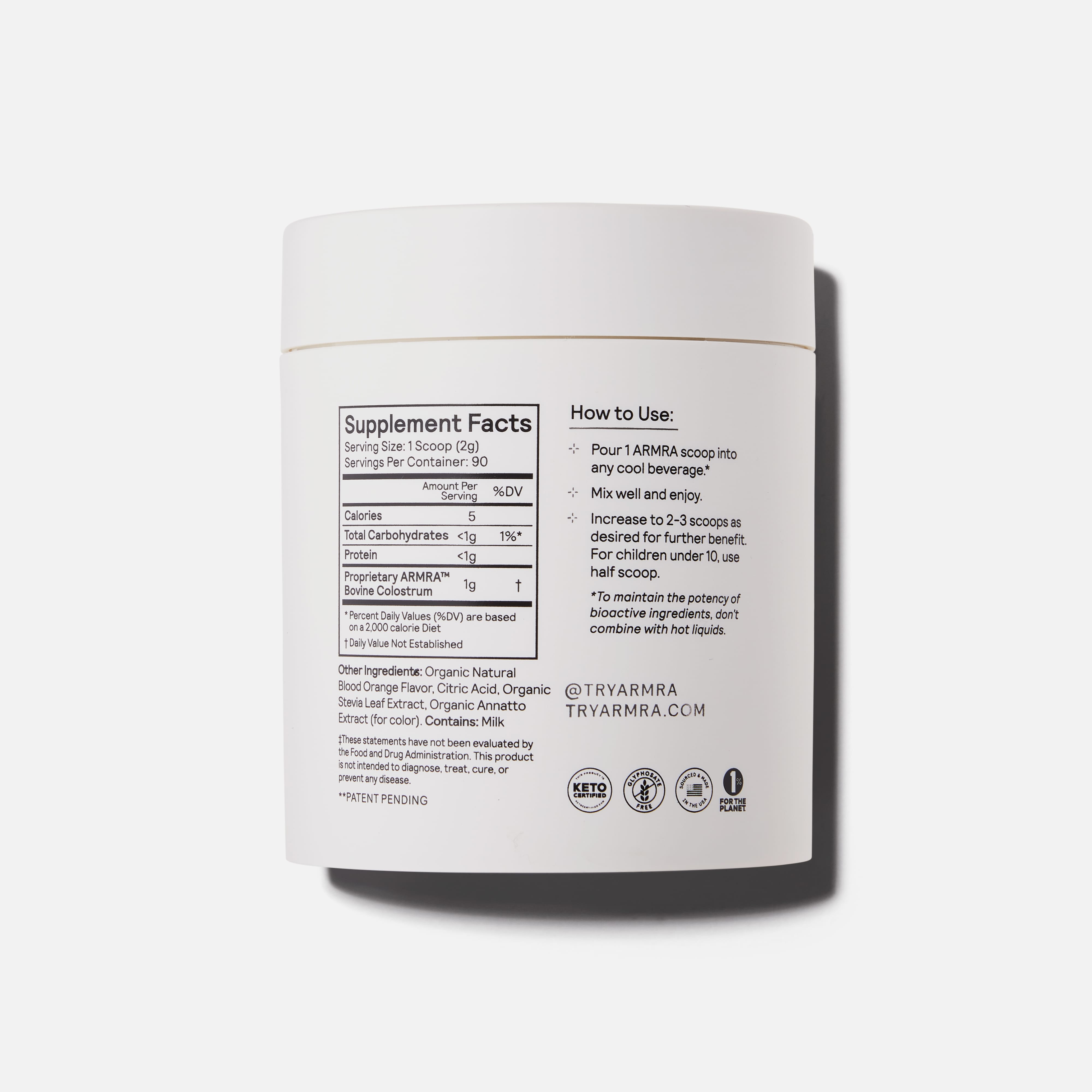 ARMRA Colostrum Blood Orange Jar