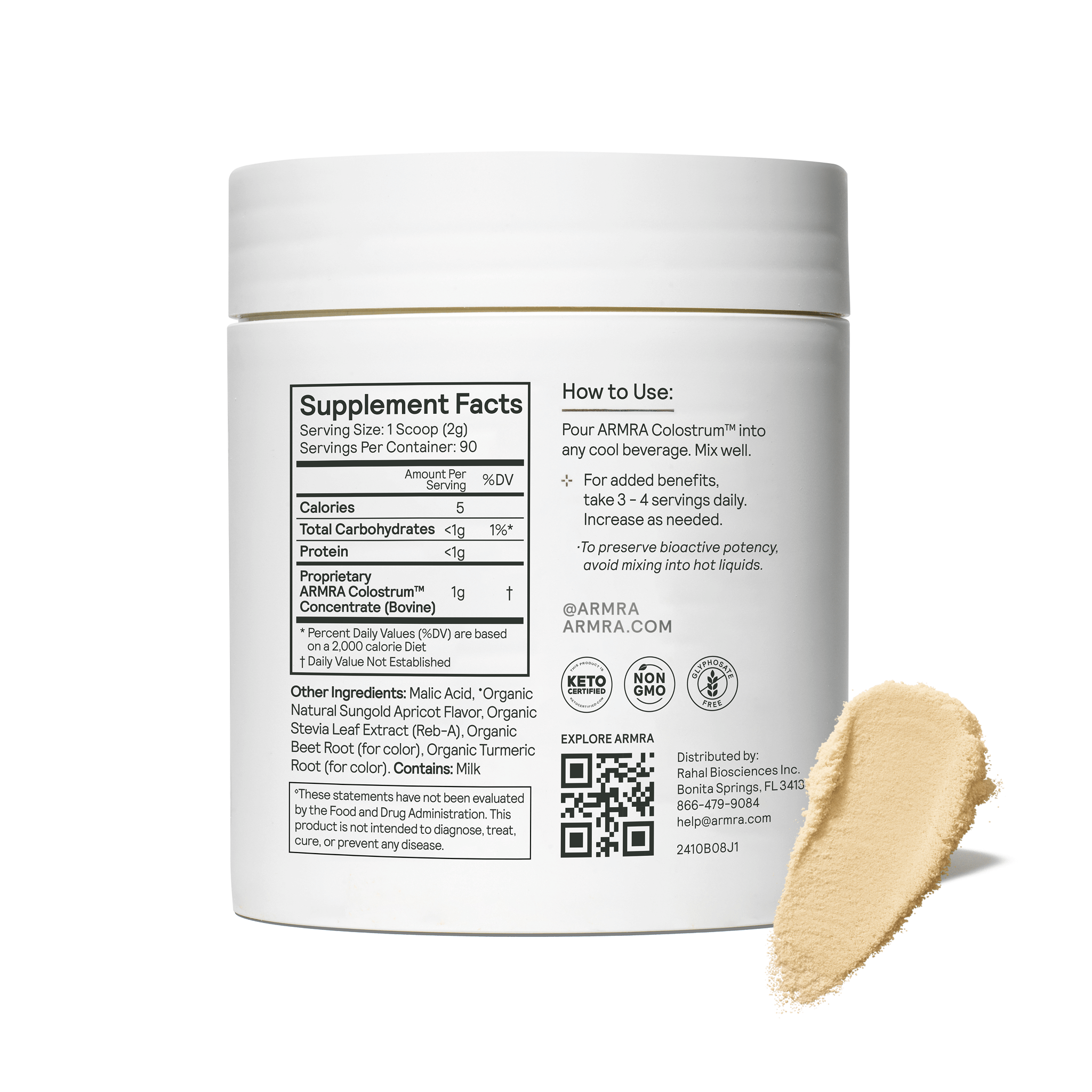 ARMRA Colostrum Sungold Apricot Jar
