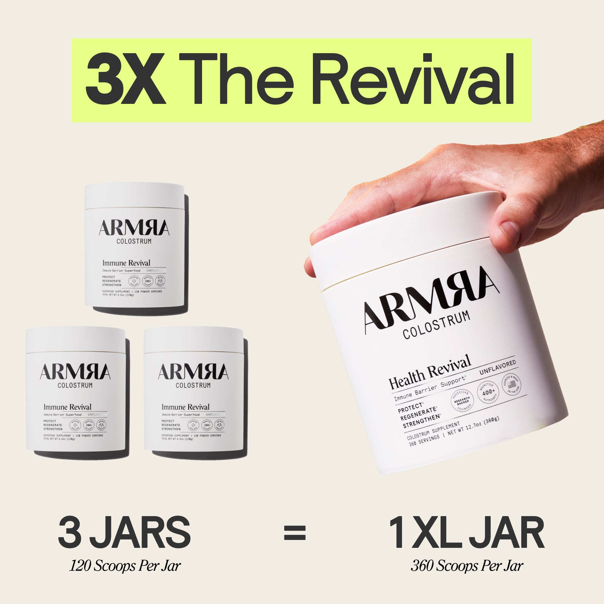 ARMRA Colostrum Unflavored Jar - XL