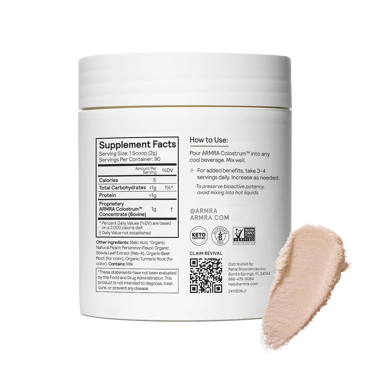 ARMRA Colostrum Peach Principle Set
